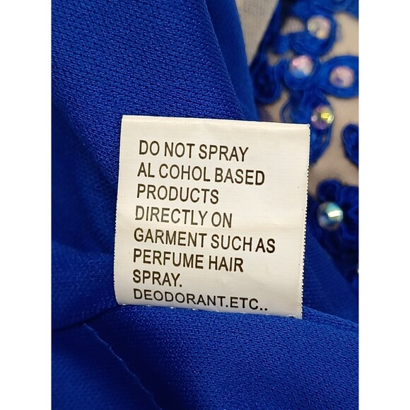 Prom Vienna beaded Lace dress Sz 6 Knee Length Sleeveless Back see-through - Picture 11 of 11